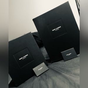 Authentic Saint Laurent shoe box’s with authenticity cards